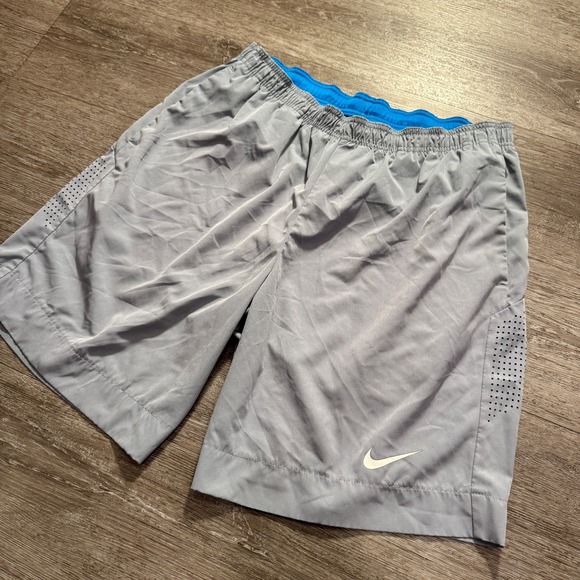 Nike Other - Nike Shorts Adult XL‎ Gray Roger Federer RF Tennis 9" Pickleball Mens Vented
